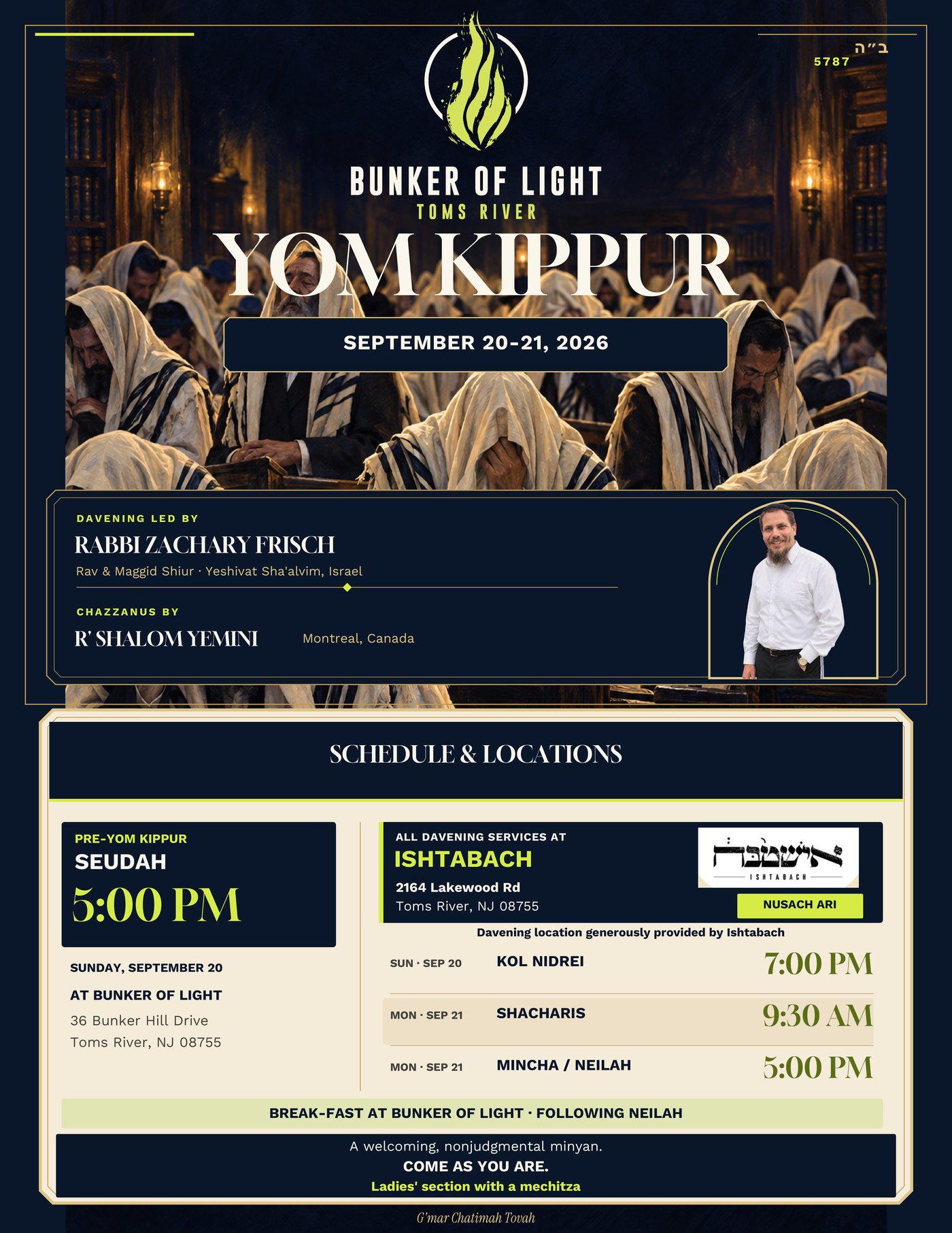 The Bunker of Light Yom Kippur 5787 flyer